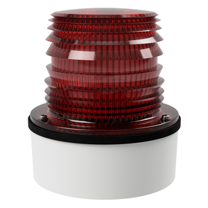 deegee XFL IP65 Xenon Strobe Double Flash Beacon 115Vac White Base 133mm x 123mm dia. Red