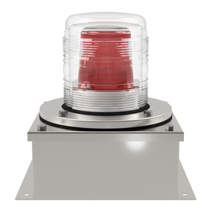 deegee XFF IP65 Xenon Strobe Double Flash Beacon 115Vac 155mm x 155mm x 192mm Red