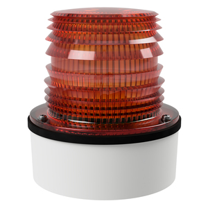 deegee XFL IP65 Xenon Strobe Double Flash Beacon 115Vac White Base 133mm x 123mm dia. Amber