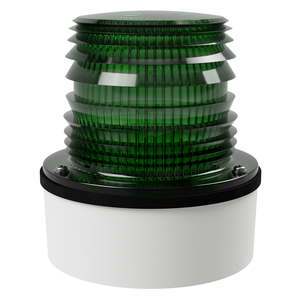 deegee XFL IP65 Xenon Strobe Double Flash Beacon 115Vac White Base 133mm x 123mm dia. Green