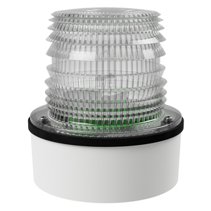 deegee XFL IP65 Xenon Strobe Double Flash Beacon 115Vac White Base 133mm x 123mm dia. White