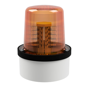deegee PSD IP65 Flashing LED Beacon 12Vdc White Base 102mm x 79mm dia. Amber