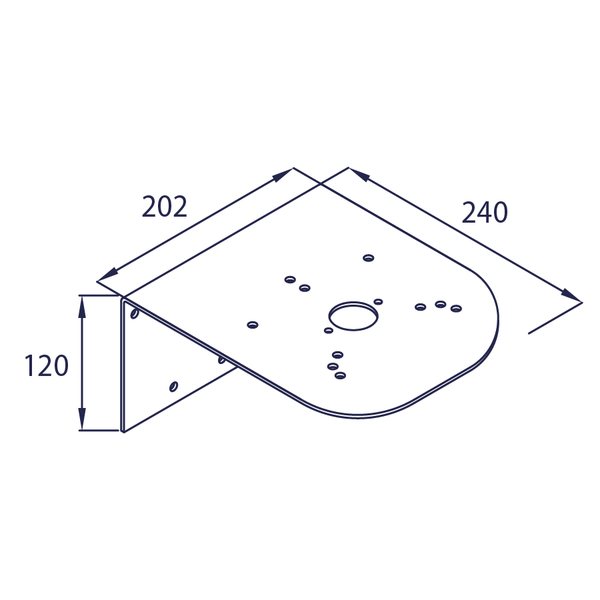 deegee MB7 Mounting Bracket Stainless - For Series H, K, M, T, U and V Beacons, IAS-T and ISB-T - Image 2