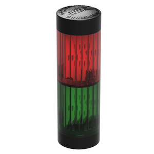deegee STC IP65 LED Stack Light 115Vac Black Base 105mm x 32mm dia. Red / Green