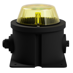 deegee PSW IP65 LED Beacon 115-230Vuc Black Base 150mm x 150mm x 150mm Yellow
