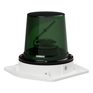 deegee RFJ IP65 Rotating Mirror Beacon 115-230Vuc White Base 212mm x 255mm x 265mm Green
