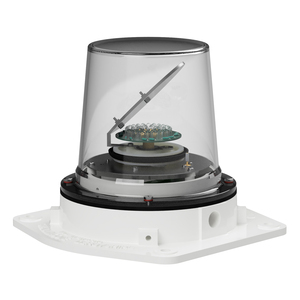 deegee RFJ IP65 Rotating Mirror Beacon 115-230Vuc White Base 212mm x 255mm x 265mm White