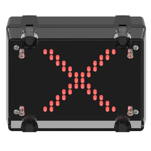 deegee IPN/010 IP65 CROSS Indicator 115Vac Black Base 300mm x 150mm x 151mm Red