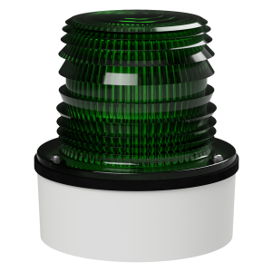 deegee PSL IP65 Pulsed Eco-LED Beacon 12-36Vdc White Base 133mm x 123mm dia. Green