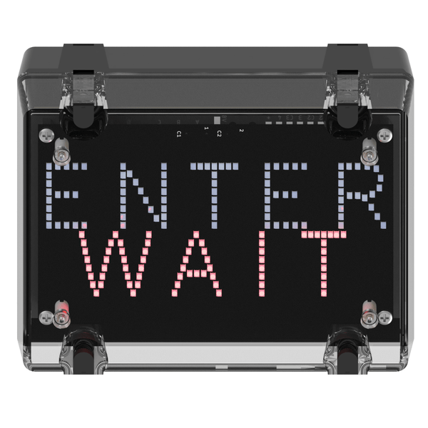 deegee IPN/020 IP65 'WAIT' / 'ENTER' Signal 115-230Vuc Black Base 200mm x 150mm x 80mm Red / Green - Image 2