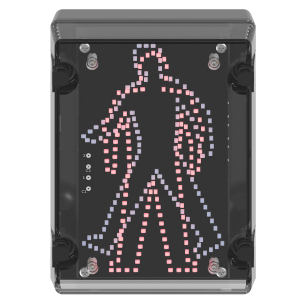 deegee IPN/022 IP65 Pedestrian Signal 115-230Vuc Black Base 200mm x 150mm x 80mm Red/Green