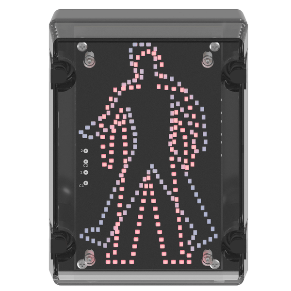 deegee IPN/022 IP65 Pedestrian Signal 24Vuc Black Base 200mm x 150mm x 80mm Red/Green