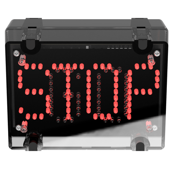 deegee IPN/016 IP65 'STOP' / 'GO' Signal 24Vuc Black Base 200mm x 150mm x 80mm Red / Green - Image 2