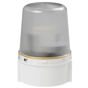 deegee Series B IP66 Standard Power LED Strobe Beacon 12-24Vuc with White Base 135mm x 94mm ⌀ White